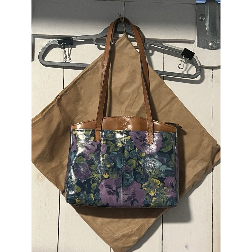 PATRICIA NASH WILDFLOWER PRINT COLLECTION POPPY LEATHER TOTE